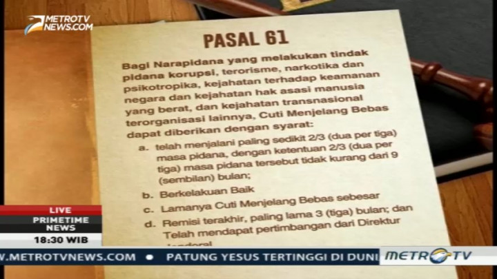 Aturan Cuti Menjelang Bebas Perlu Diperkuat