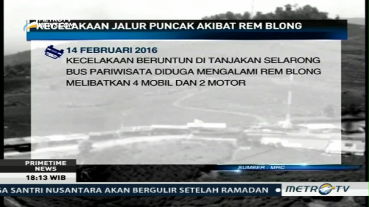 Berbagai Kecelakaan Maut di Jalur Puncak
