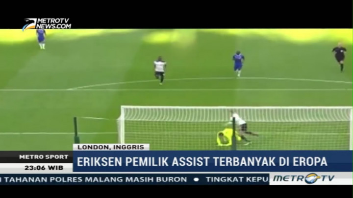 Christian Eriksen Pemilik Assist Terbanyak di Eropa