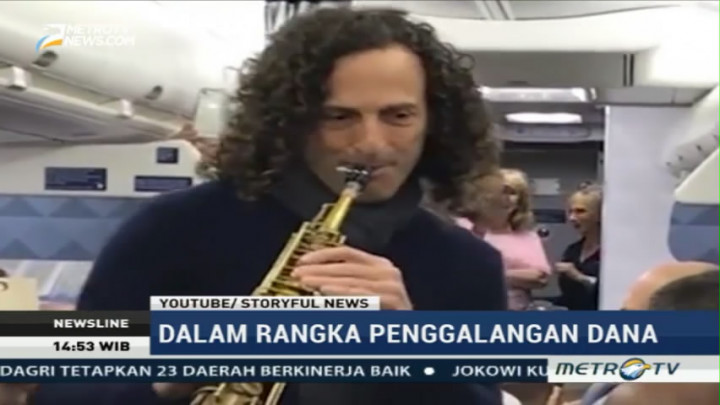 Galang Dana, Kenny G Unjuk Kemampuan di Pesawat
