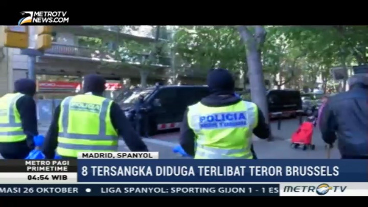 Kepolisian Spanyol Tangkap 4 Pria Diduga Terlibat Teror Brussels