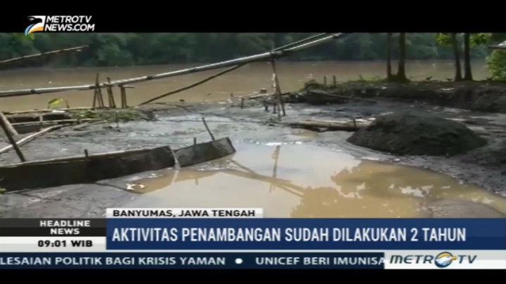 Penambangan Pasir Ilegal di Sungai Serayu Dihentikan