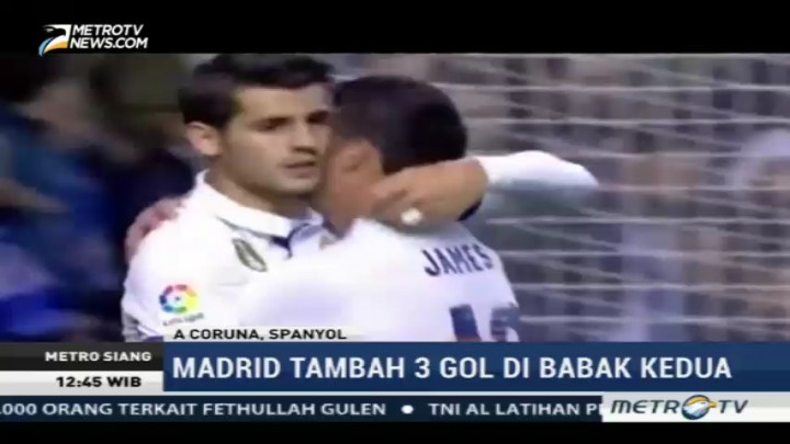 Tanpa Trio BBC, Real Madrid Libas Deportivo 6-2