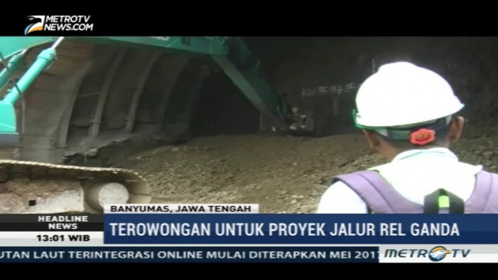 Pembangunan Terowongan Jalur Ganda KA Purwokerto-Kroya Dimulai