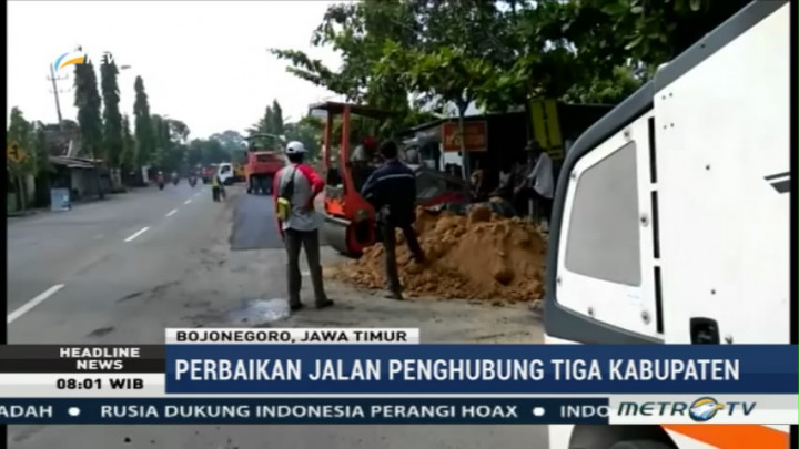 Perbaikan Jalan Penghubung Tiga Kabupaten di Jatim Ditargetkan Selesai H-7 Lebaran