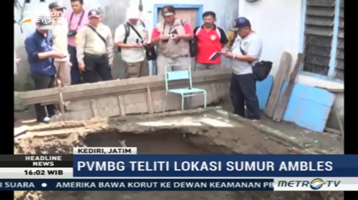 PVMBG Teliti Lokasi Sumur Ambles di Kediri