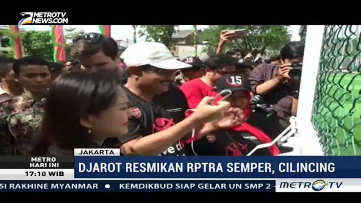 Djarot Resmikan Lapangan Futsal RPTRA Semper Barat