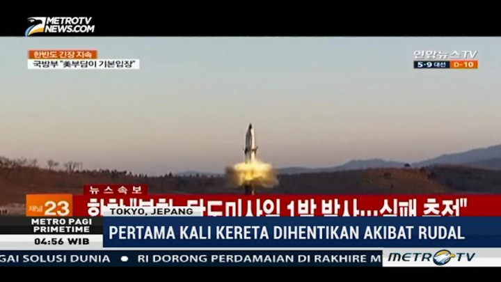 Perjalanan Kereta di Tokyo Akibat Peluncuran Rudal Korut