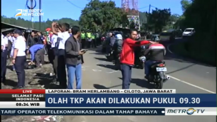 Polisi Kembali Olah TKP Kecelakaan Maut Ciloto