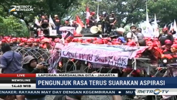 Massa Buruh Hanya Diberi Jarak 500 Meter dari Istana