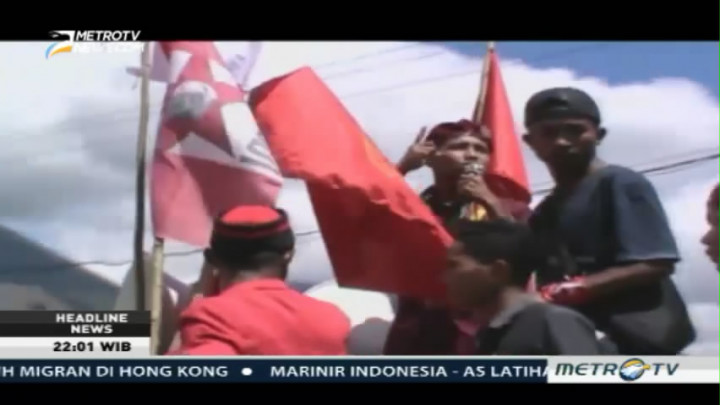 Ribuan Buruh di Manggarai Tolak Sistem <i>Outsourcing</i>