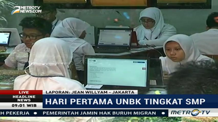 UNBK di SMPN 1 Jakarta Berjalan Lancar