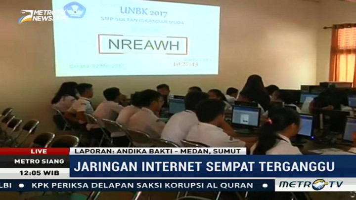 UNBK di Medan Terkendala Jaringan Internet