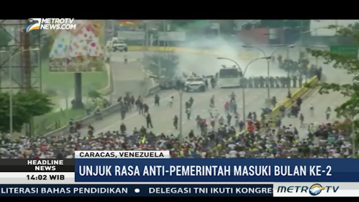 Unjuk Rasa Anti-Pemerintah di Venezuela Berujung Bentrok