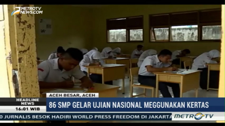 86 SMP di Aceh Besar Gelar UN Berbasis Kertas