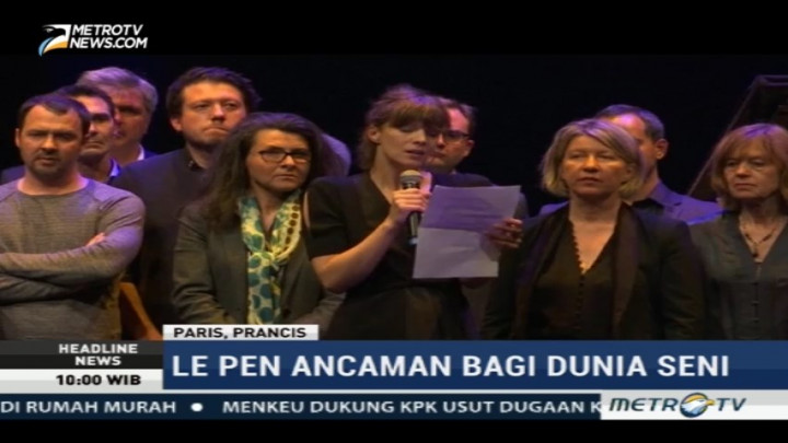 Pekerja Seni Prancis Gelar Konser Menolak Le Pen