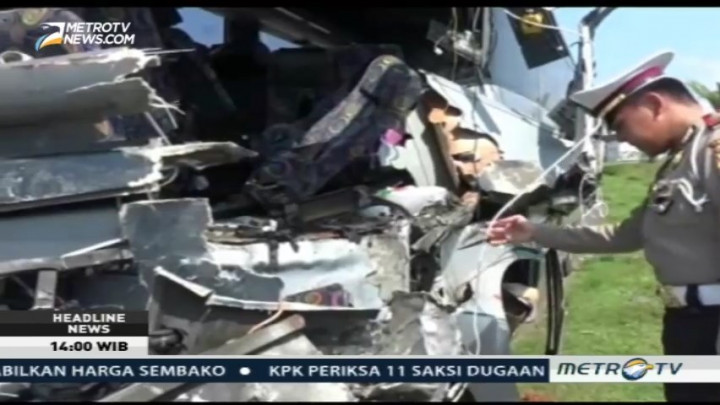 Kecelakaan Bus di Tol Cipali Tewaskan Dua Orang