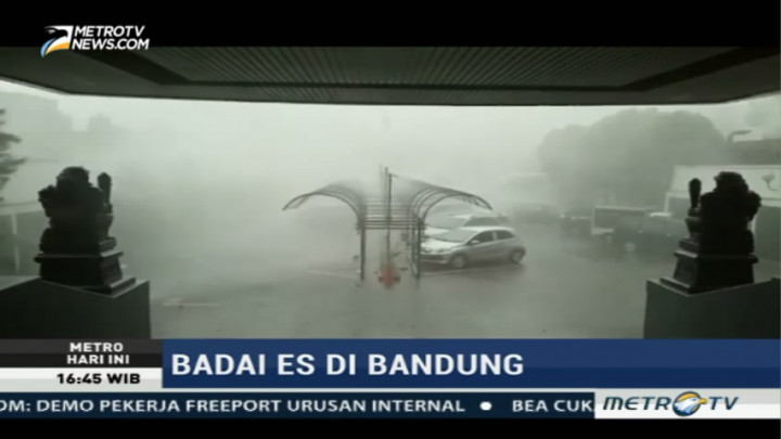 Hujan Es Kembali Terjang Bandung