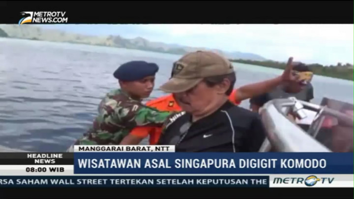 Wisatawan Asal Singapura Digigit Komodo