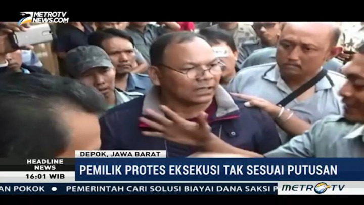 Proses Eksekusi Lahan di Depok Diwarnai Kericuhan