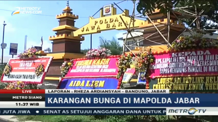 Polda Jabar Apresiasi Kiriman Karangan Bunga dari Masyarakat