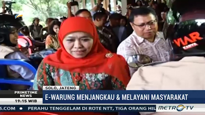 Mensos Resmikan Program E-Warung di Solo