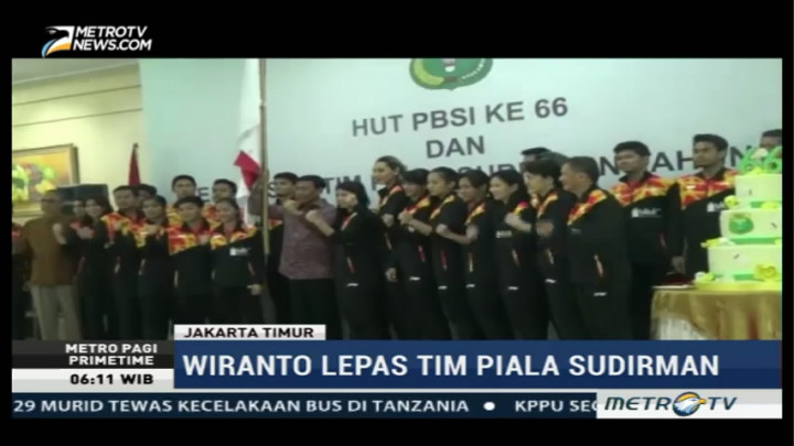 Wiranto Lepas Tim Piala Sudirman