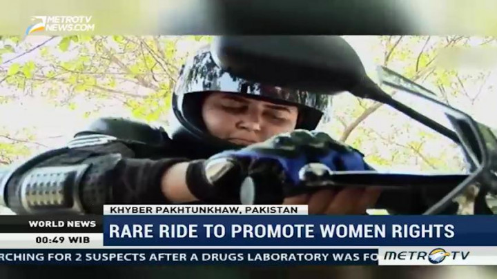 Rare Ride to Promote Women Rights in Pakistan