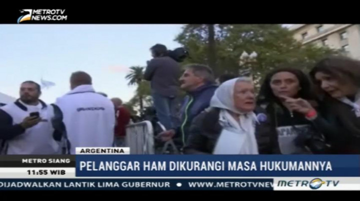 Warga Argentina Tolak Pengurangan Hukuman Pelanggar HAM