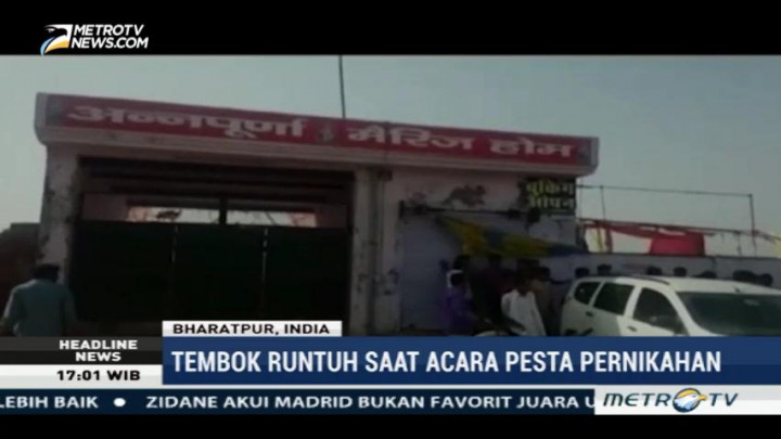 24 Orang Tewas Tertimpa Tembok Runtuh saat Pesta Pernikahan di India