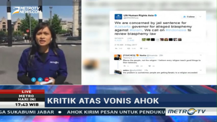 Masyarakat Eropa Menyayangkan Vonis Ahok