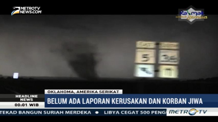 Angin Tornado Terjang Wilayah Barat Daya Oklahoma