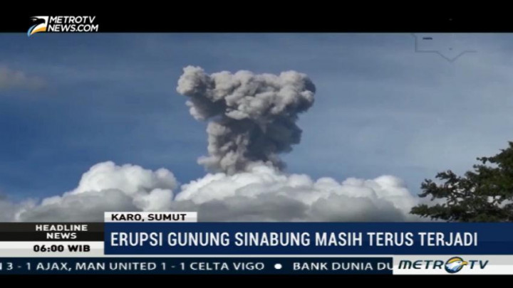 Aktivitas Gunung Sinabung Masih Sangat Tinggi