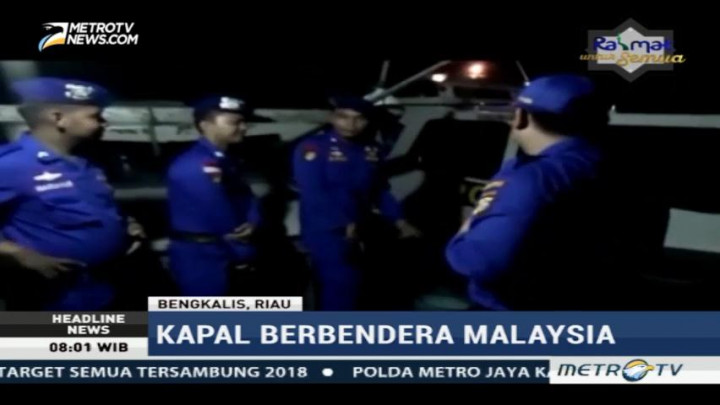 Kapal Pencuri Ikan Asal Malaysia Ditangkap di Bengkalis