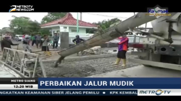 Perbaikan Jalan di Brebes dan Semarang Dikebut