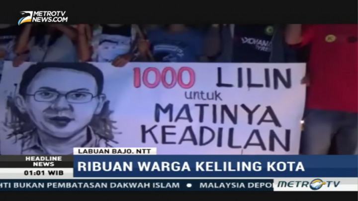 Aksi Dukung Ahok, Ribuan Warga Labuan Bajo Pawai Keliling Kota
