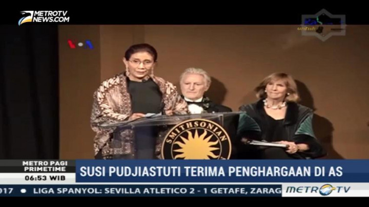 Menteri Susi Raih Penghargaan Maritim Dunia