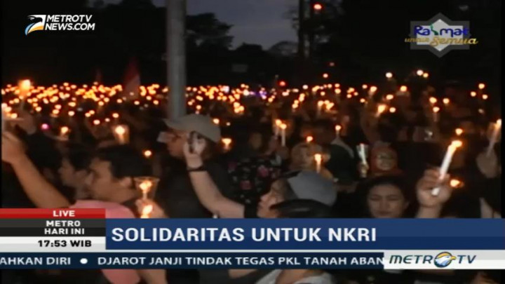 Seribu Lilin untuk NKRI Menyala di Gedung Sate
