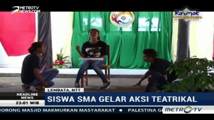 Pelajar di Lembata Gelar Aksi Teatrikal Menjaga Keutuhan NKRI