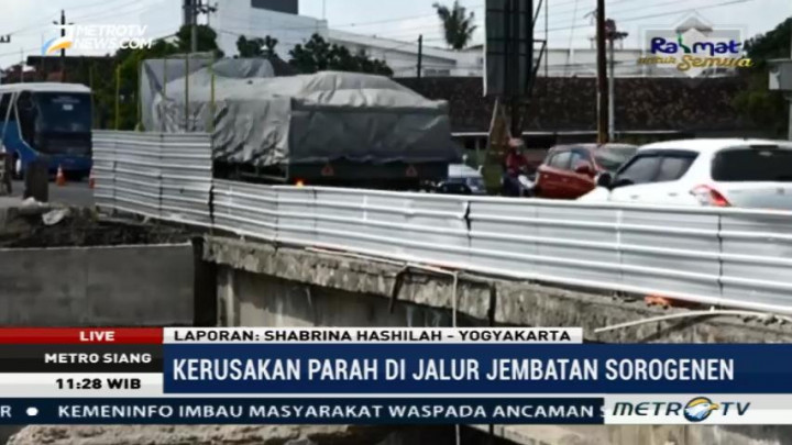 Perbaikan Jembatan Sorogenen Ditargetkan Selesai Akhir Mei
