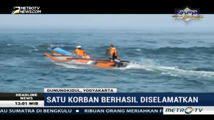 Seorang Santri Hilang Setelah Terseret Ombak di Pantai Drini