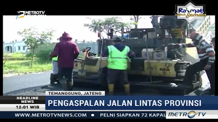 Ruas Jalan di Temanggung Mulai Dilakukan Pengaspalan