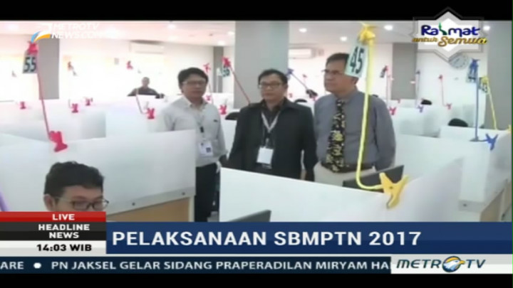 Rektor Universitas Airlangga Pantau Pelaksanaan Ujian SBMPTN