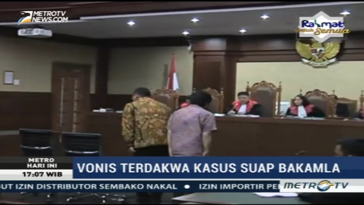 Dua Terdakwa Penyuap Pejabat Bakamla Divonis 1,5 Tahun