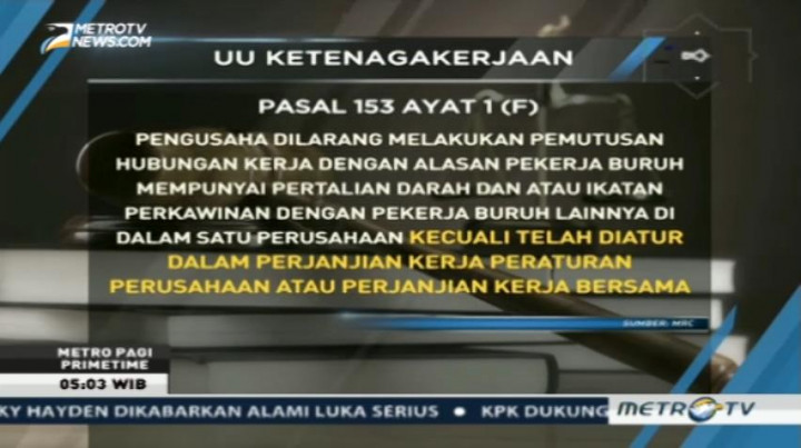 Delapan Pegawai Gugat Larangan Nikahi Rekan Sekantor ke MK