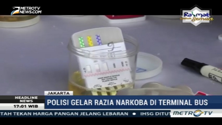 Polisi Gelar Razia Narkoba di Terminal Bus Kampung Rambutan