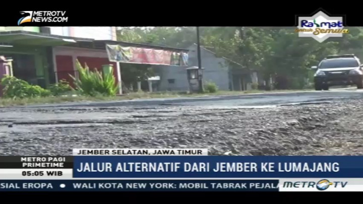Jalur Alternatif dari Jember ke Lumajang Memprihatinkan