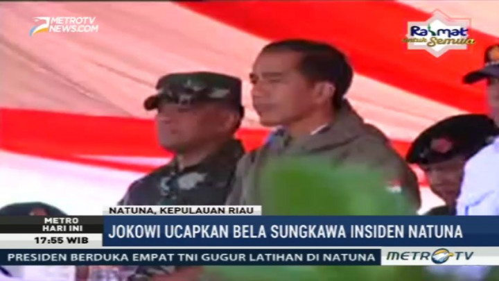 Jokowi Saksikan Latihan Perang TNI di Natuna