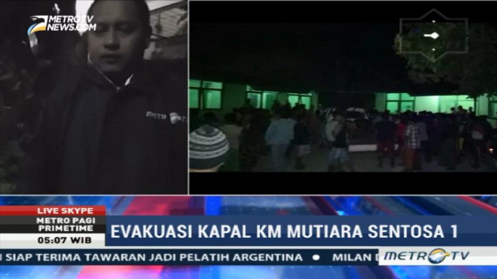 Proses Evakuasi Kapal KM Mutiara Sentosa I Masih Dilakukan