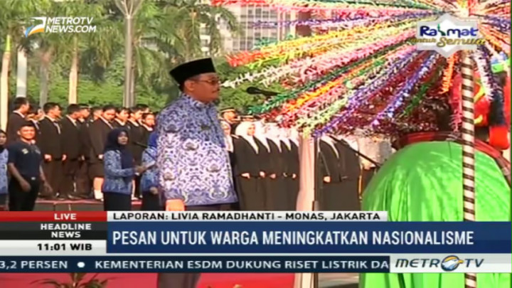 Pimpin Upacara Harkitnas, Djarot Minta Warga Meningkatkan Nasionalisme